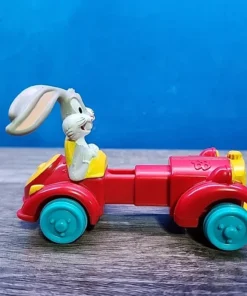 Alternative view of Bugs Bunny en auto rojo que se estira