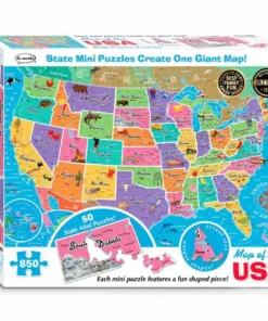 Rompecabezas Mapa De los Estados Unidos 850 Piezas