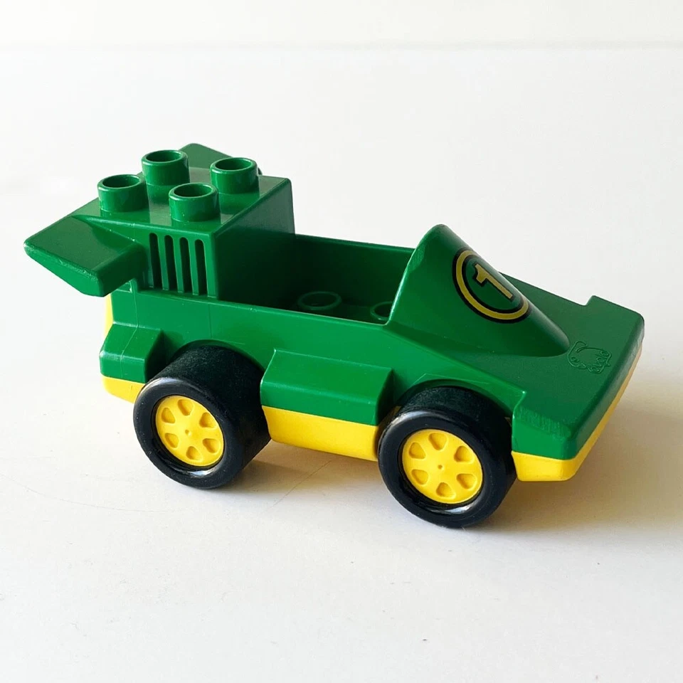 Lego Duplo Racing Team Número 1 Verde y Amarillo - Imagen 2