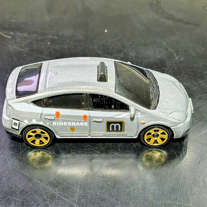 Toyota Prius Taxi Plateado Matchbox - Usado